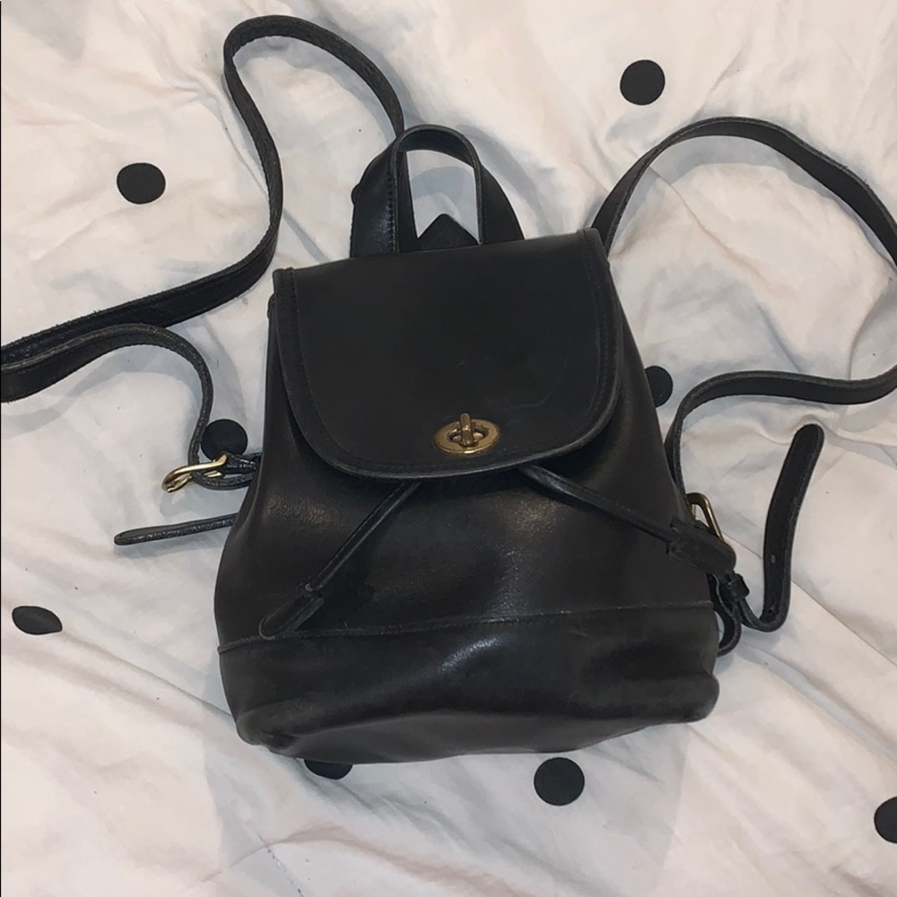 Leather Coach backpack